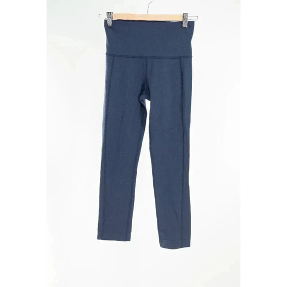 Lululemon Wunder Under Crops Navy Blue  | 2 - Picture 1 of 4